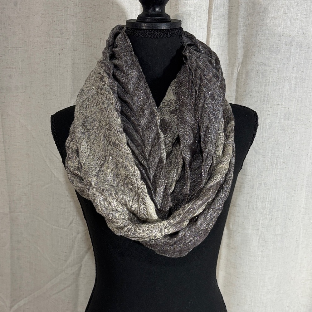 Sparkly Gray-hued Infinity Scarf